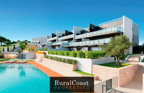 Beautiful modern apartment in Finestrat. 2 bedrooms. 2 bathrooms. Swimming pool. Parking. Sea and mountain views