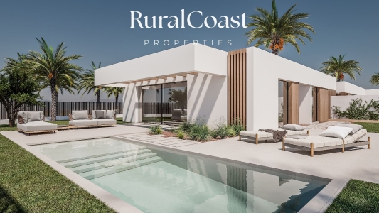 Pareado moderno con piscina privada cerca del mar,  113 m² construidos.