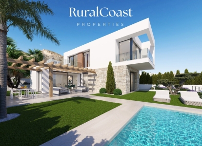 Luxueux villa individuelle à Finestrat. 3 chambres. 3 salles de bains. Piscine privée et vue sur la mer et la montagne