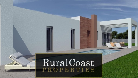 Chalet independiente de 120 m2. 3 habitaciones 2 baños. Piscina privada y garaje desde 230.000€