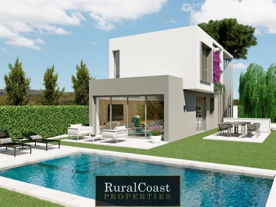 Exclusive private urbanization of independent villas with 3 and 4 bedrooms, swimming pools, garage