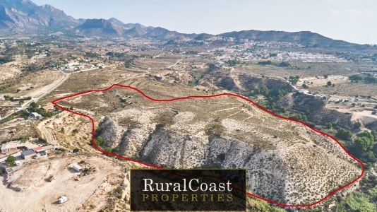 The best rustic plot in Busot with 55,000m2 and unparalleled panoramic views