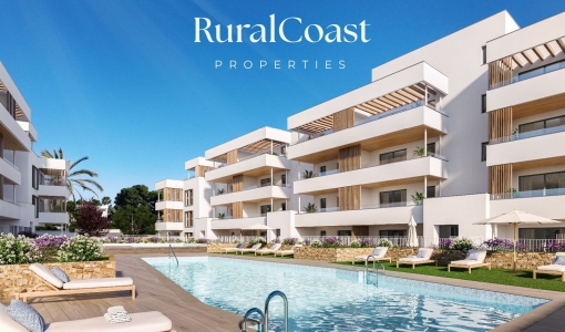 Obra nueva Residencial Fioresta en San Juan Playa y Playa Muchavista de 2,3 dormitorios, 2 baños y piscina comunitaria